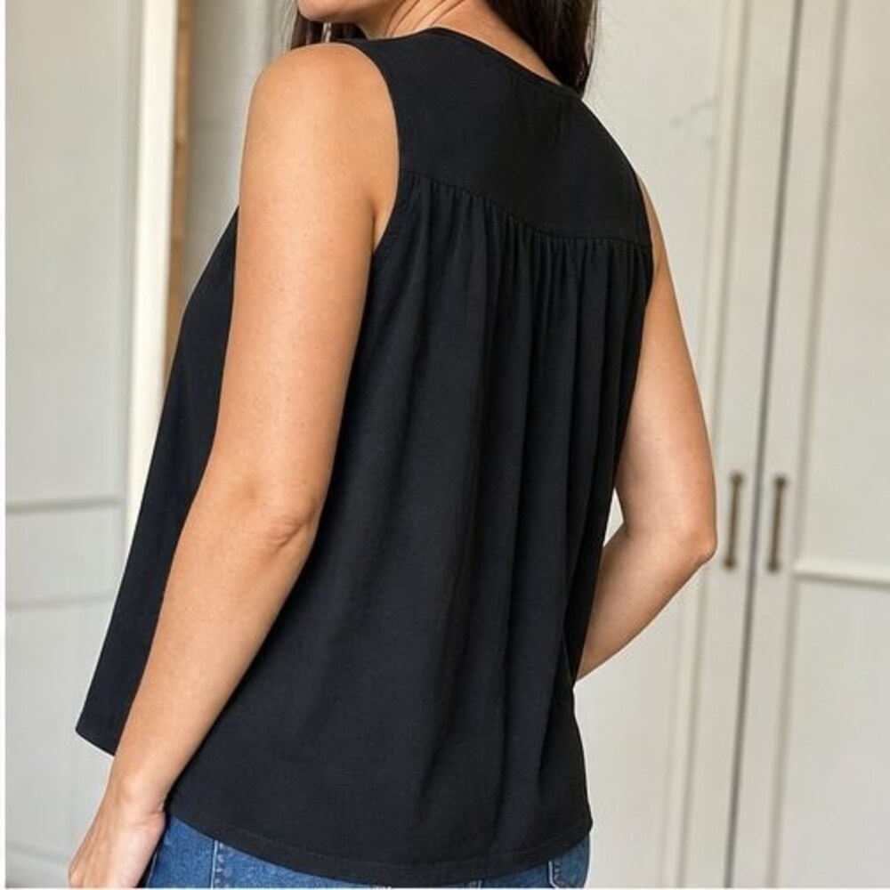 Black Smocked Top - Picture 3 of 6